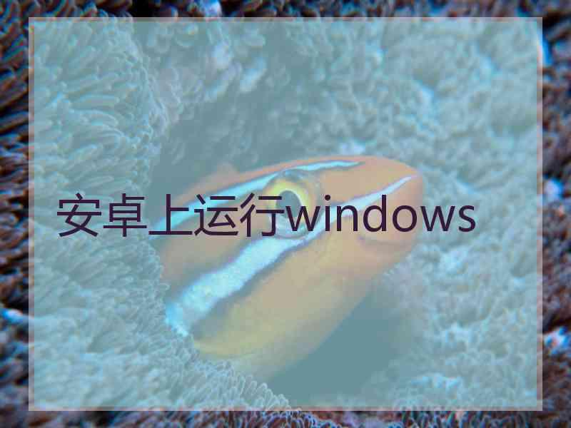 安卓上运行windows