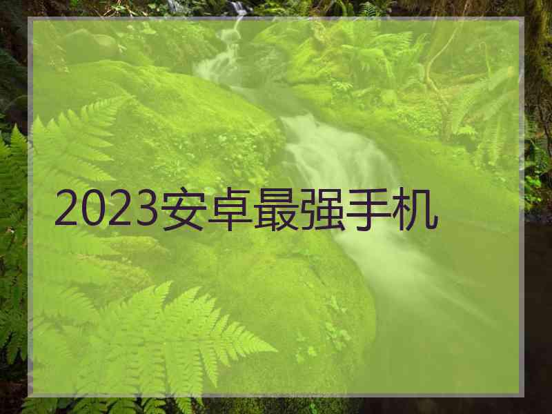 2023安卓最强手机