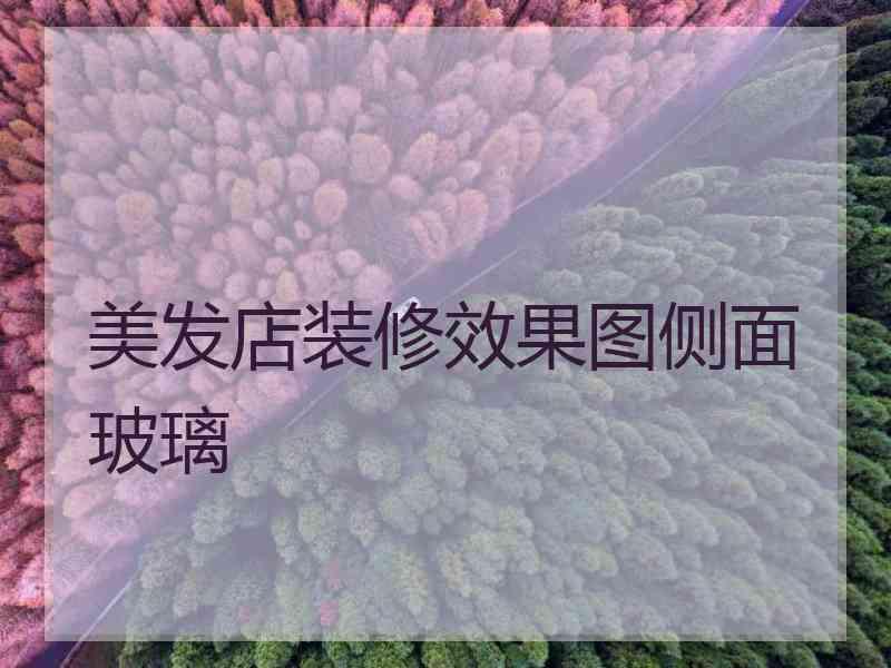 美发店装修效果图侧面玻璃