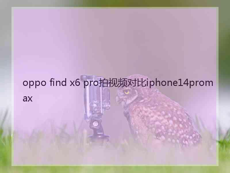 oppo find x6 pro拍视频对比iphone14promax