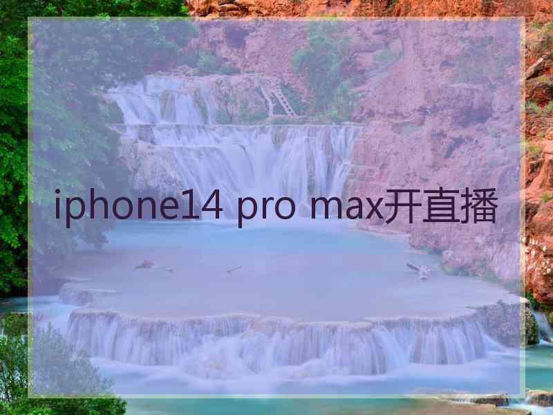 iphone14 pro max开直播