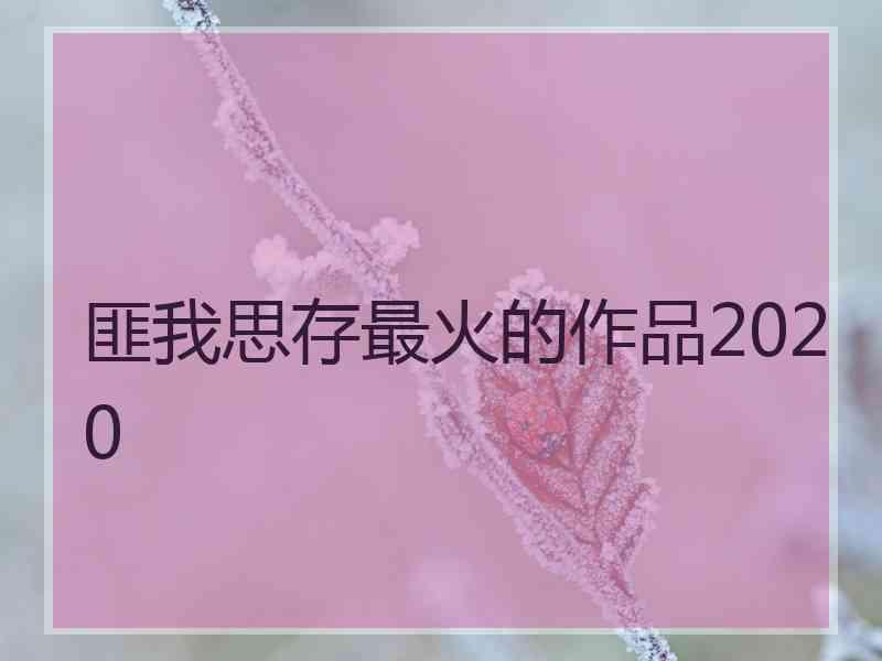 匪我思存最火的作品2020