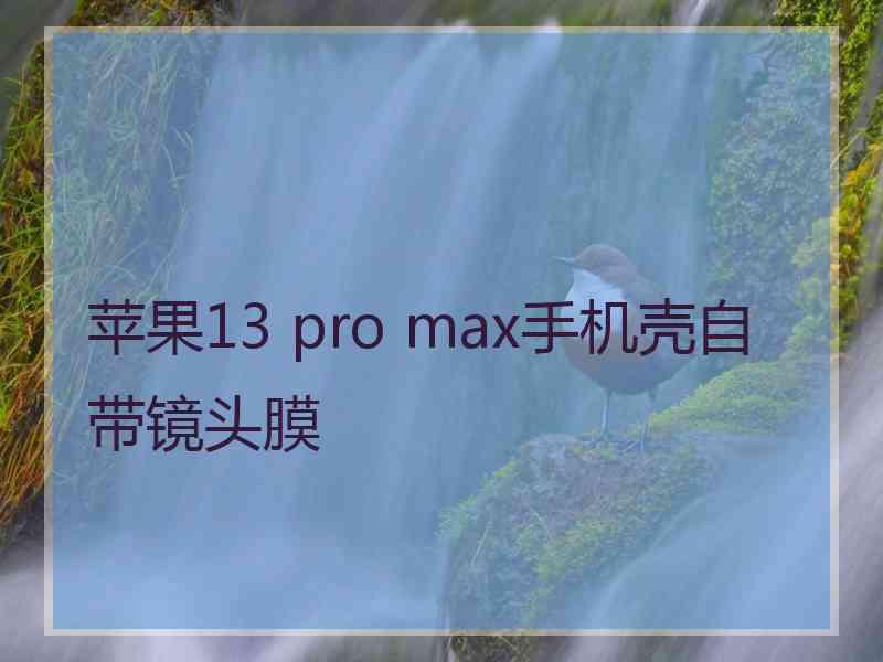 苹果13 pro max手机壳自带镜头膜