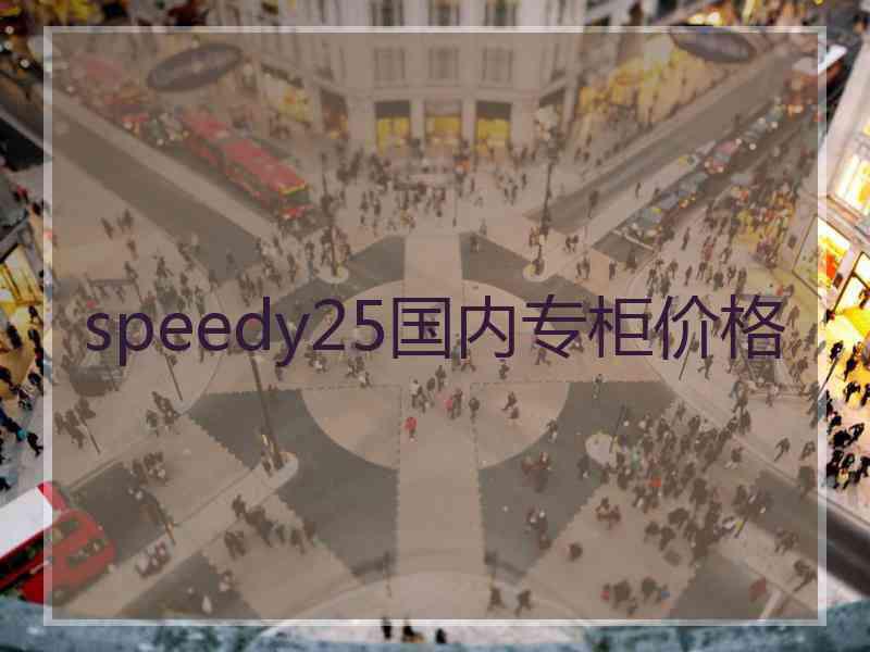 speedy25国内专柜价格