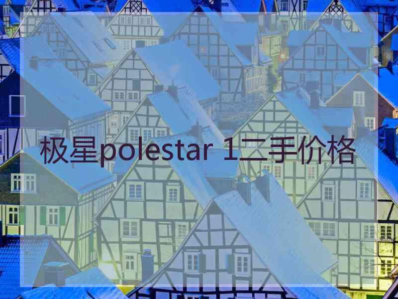 极星polestar 1二手价格