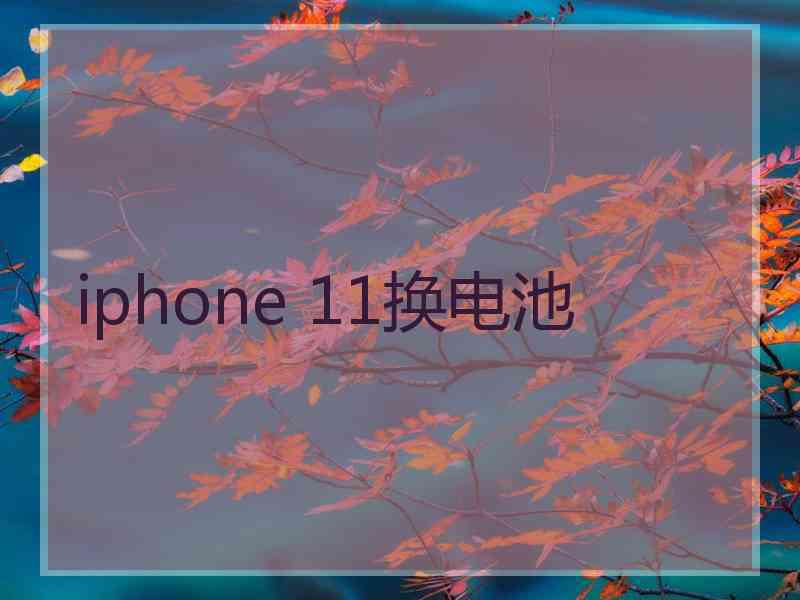 iphone 11换电池