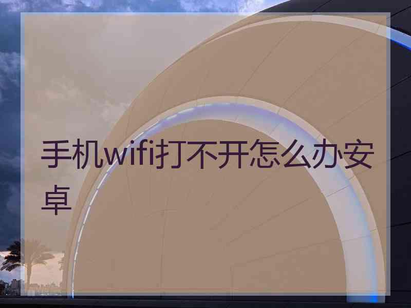 手机wifi打不开怎么办安卓