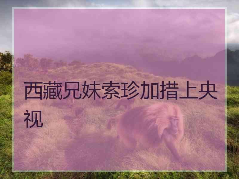 西藏兄妹索珍加措上央视