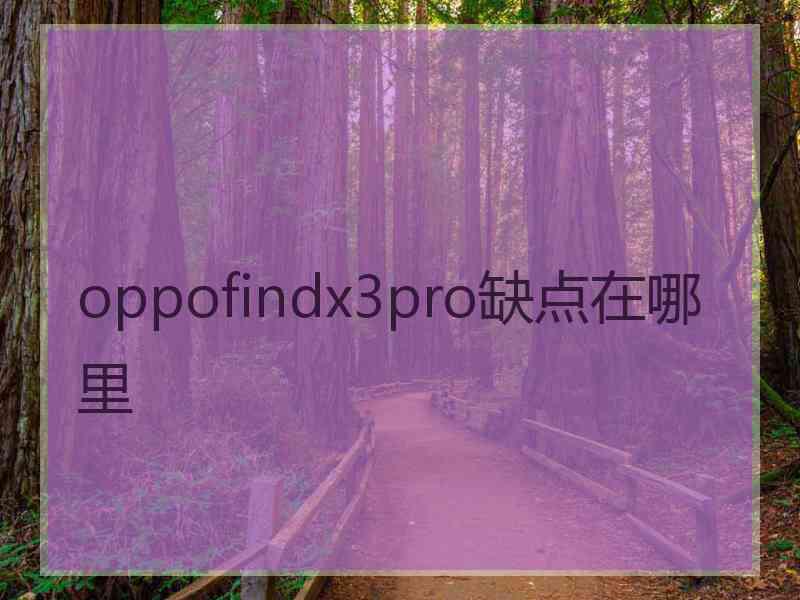 oppofindx3pro缺点在哪里