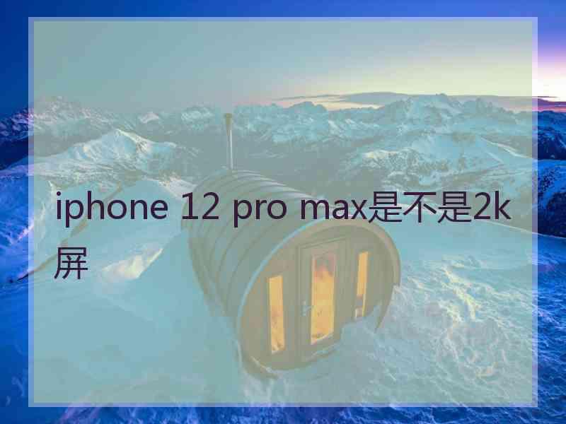 iphone 12 pro max是不是2k屏