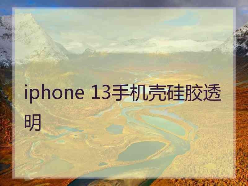 iphone 13手机壳硅胶透明