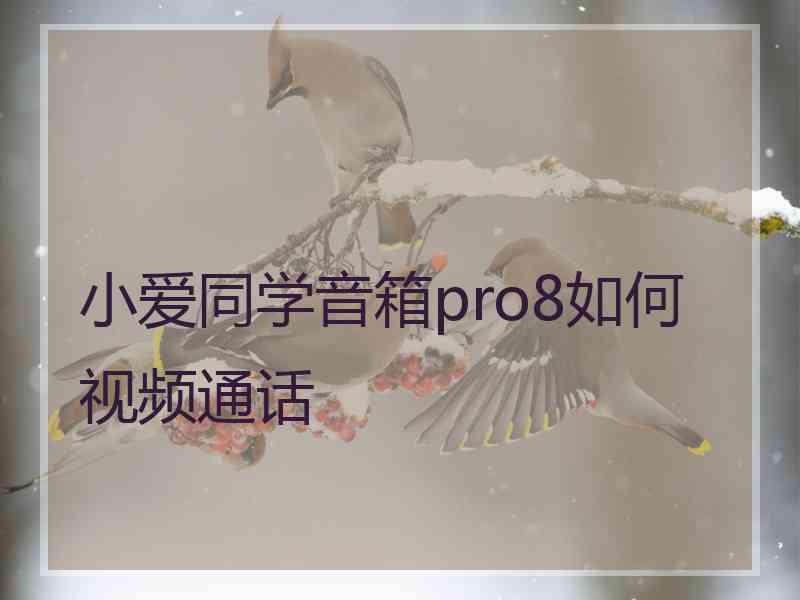 小爱同学音箱pro8如何视频通话