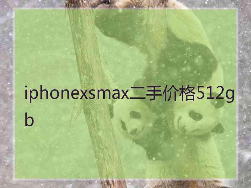 iphonexsmax二手价格512gb