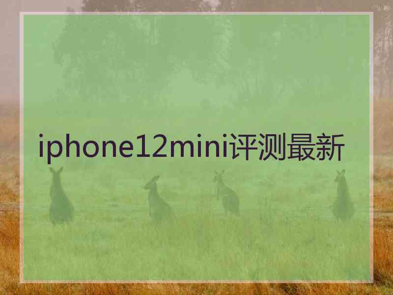 iphone12mini评测最新