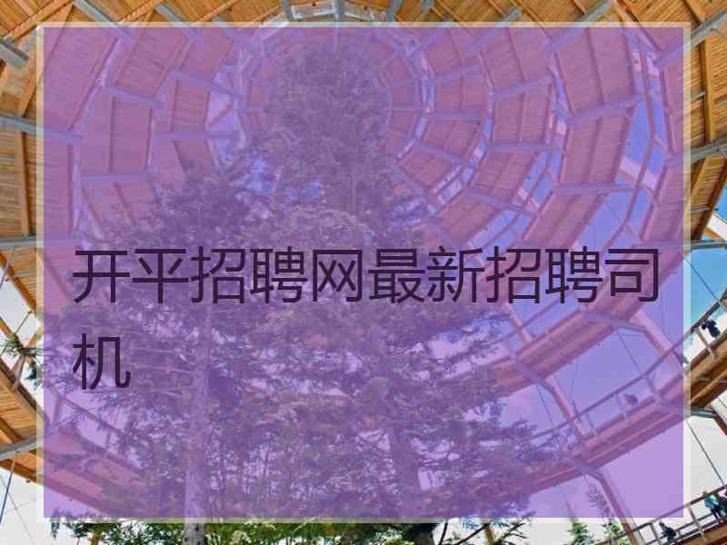 开平招聘网最新招聘司机