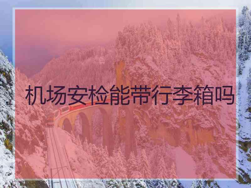 机场安检能带行李箱吗