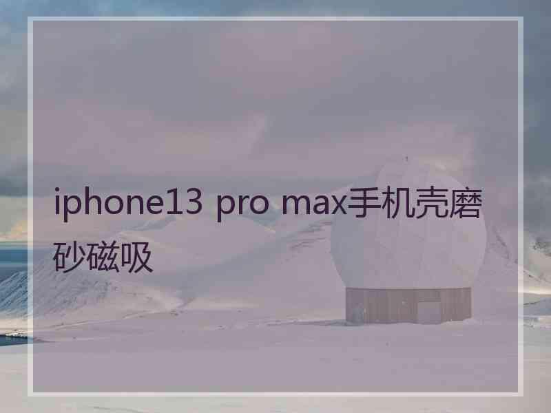 iphone13 pro max手机壳磨砂磁吸