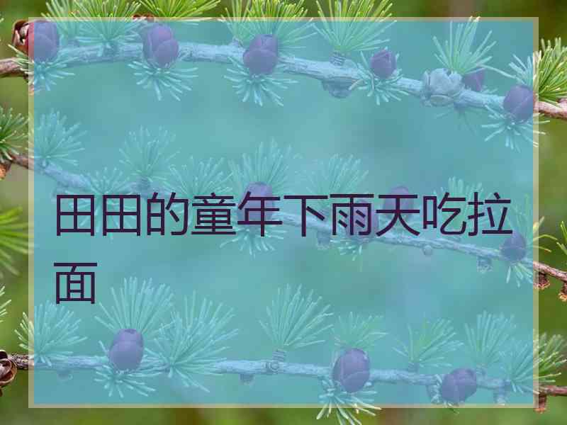 田田的童年下雨天吃拉面