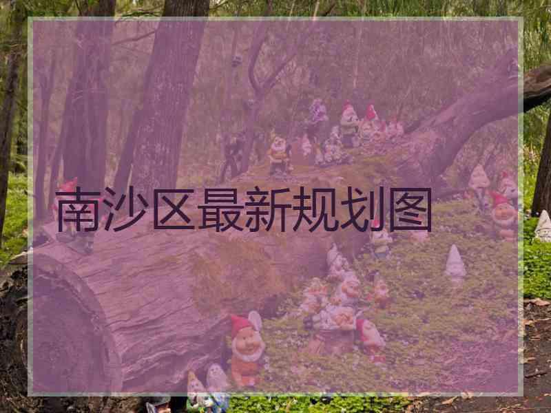 南沙区最新规划图