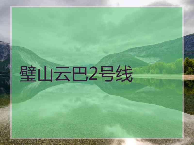 璧山云巴2号线