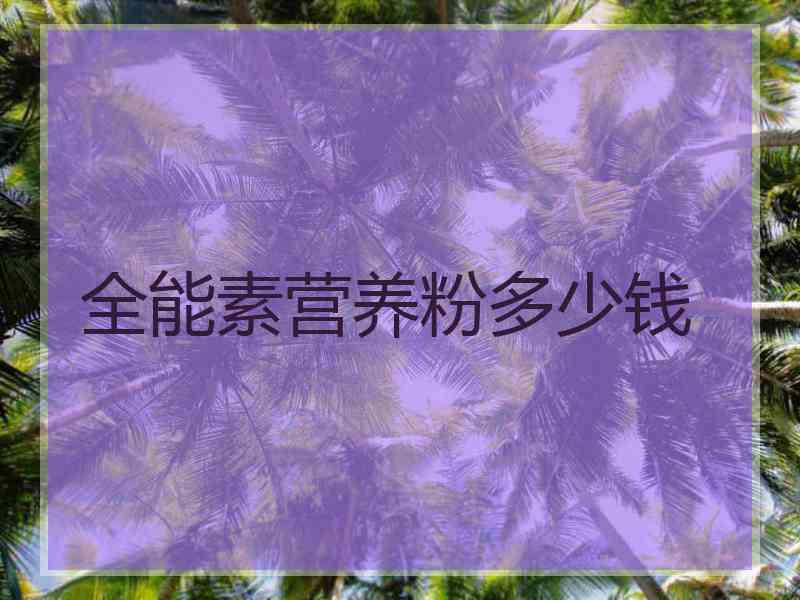 全能素营养粉多少钱