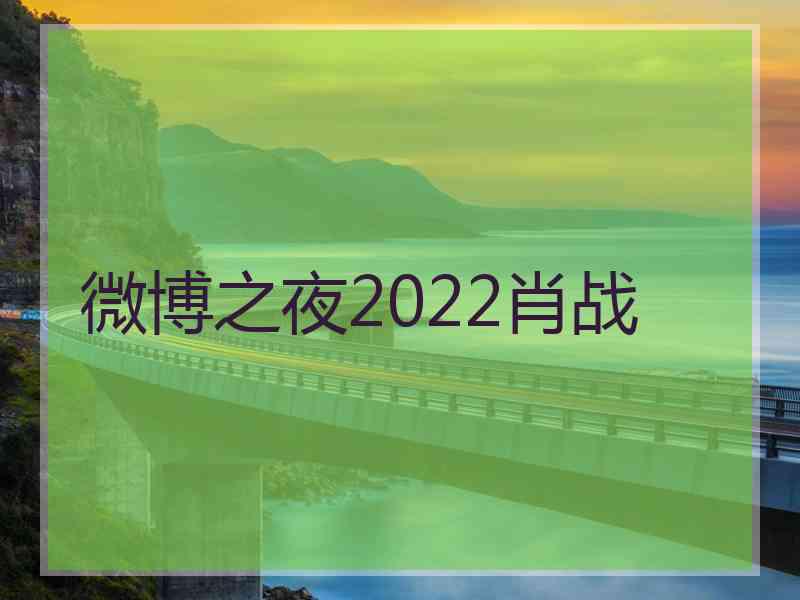 微博之夜2022肖战