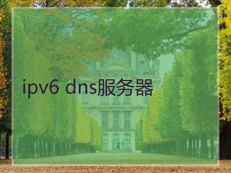 ipv6 dns服务器