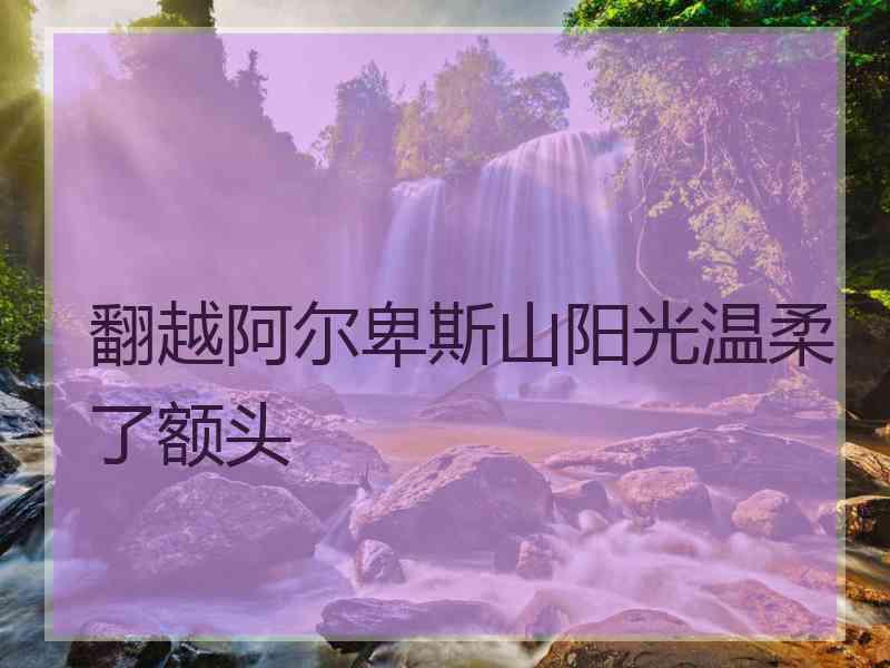 翻越阿尔卑斯山阳光温柔了额头