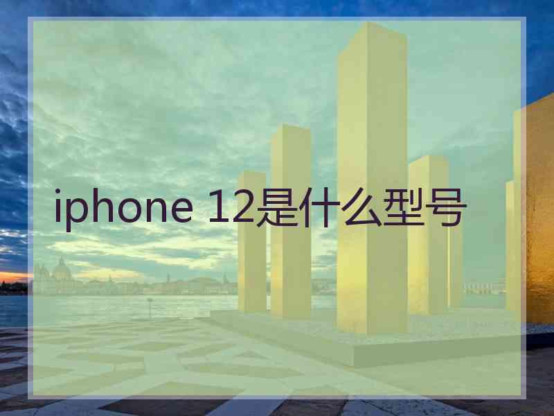 iphone 12是什么型号