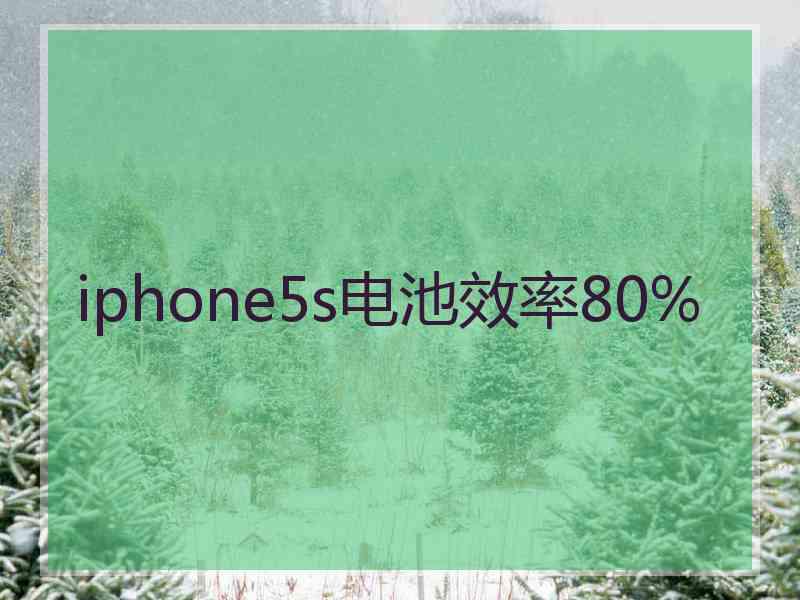 iphone5s电池效率80%