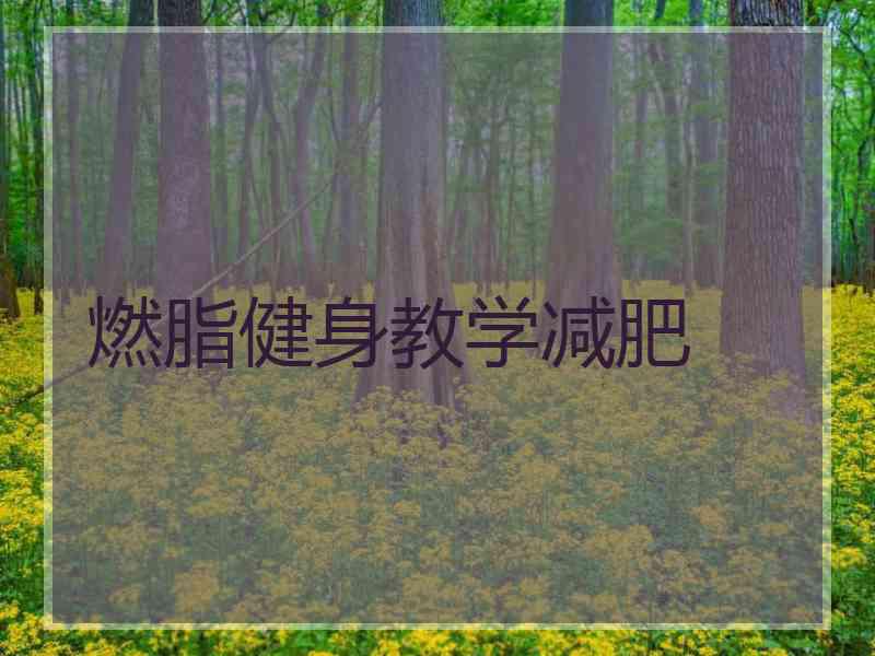 燃脂健身教学减肥