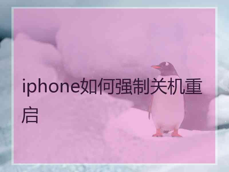 iphone如何强制关机重启