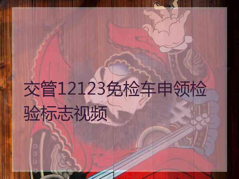 交管12123免检车申领检验标志视频