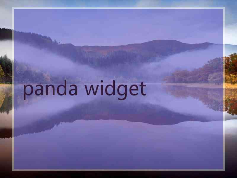 panda widget