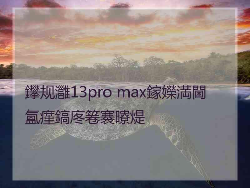 鑻规灉13pro max鎵嬫満閫氳瘽鎬庝箞褰曢煶