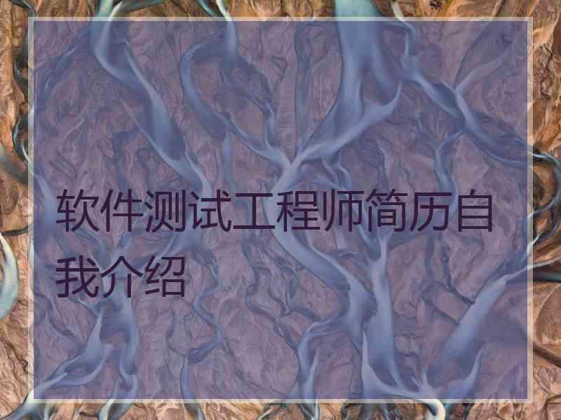 软件测试工程师简历自我介绍