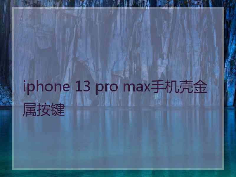 iphone 13 pro max手机壳金属按键