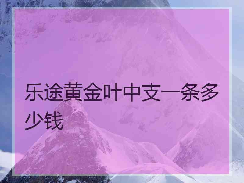 乐途黄金叶中支一条多少钱