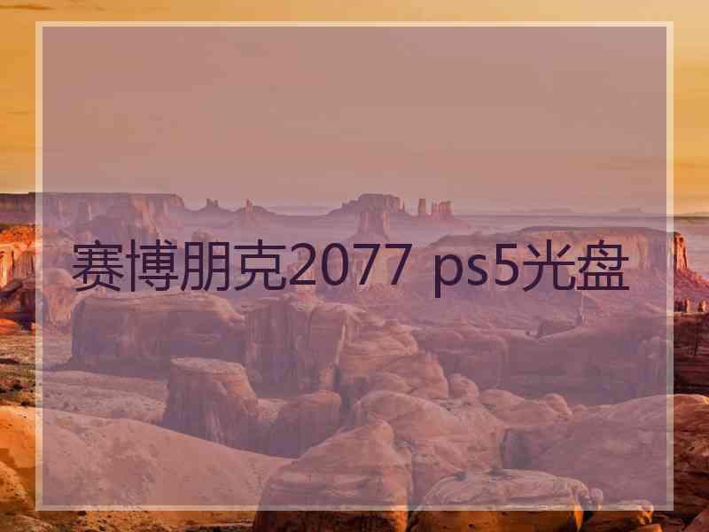 赛博朋克2077 ps5光盘