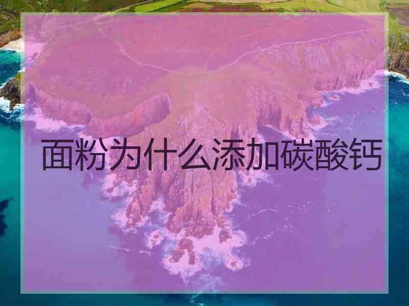 面粉为什么添加碳酸钙