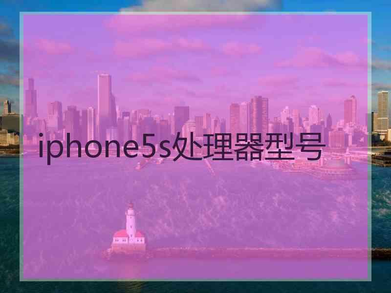 iphone5s处理器型号