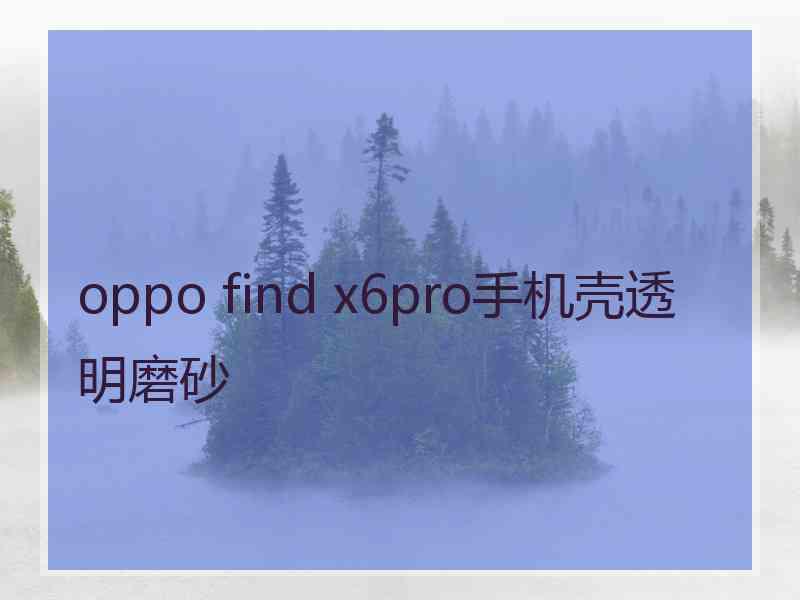 oppo find x6pro手机壳透明磨砂