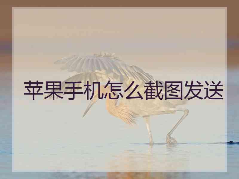 苹果手机怎么截图发送