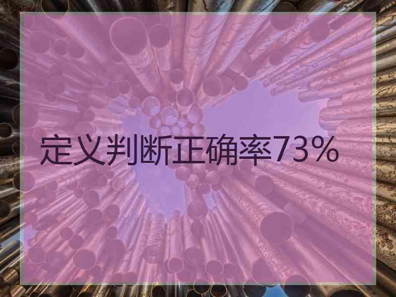 定义判断正确率73%