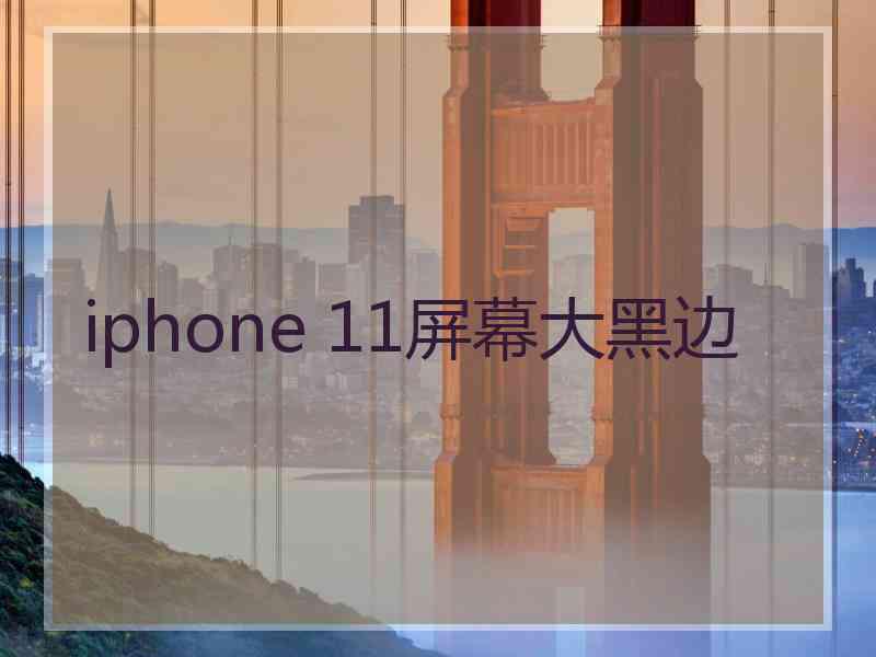 iphone 11屏幕大黑边