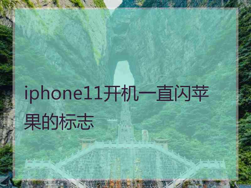 iphone11开机一直闪苹果的标志