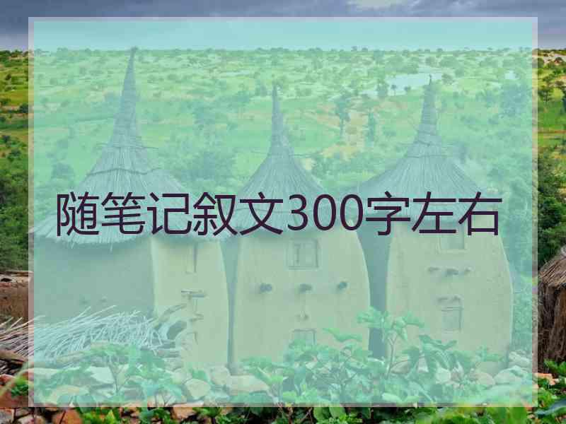 随笔记叙文300字左右