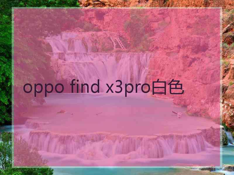 oppo find x3pro白色