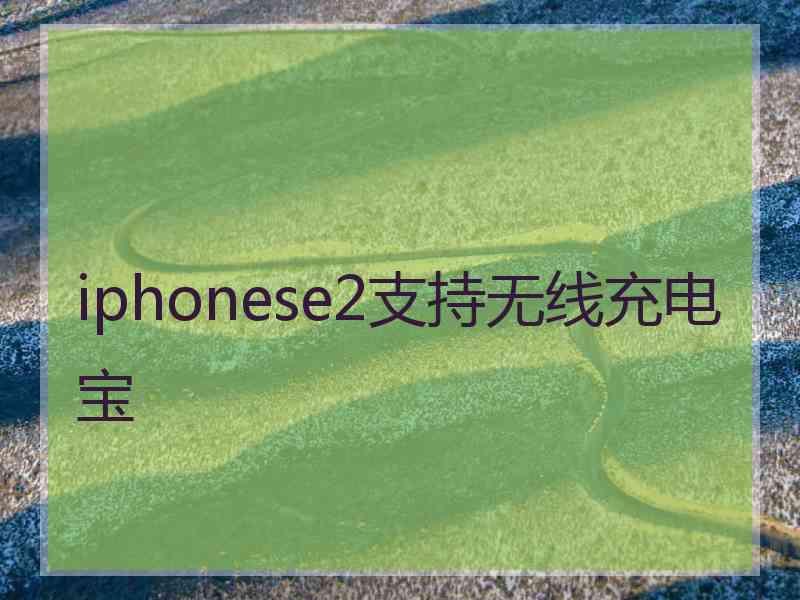 iphonese2支持无线充电宝