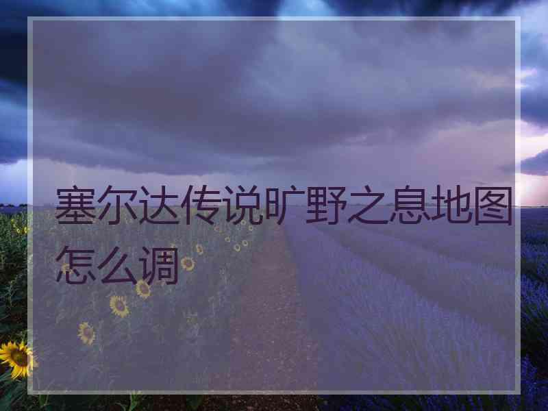 塞尔达传说旷野之息地图怎么调